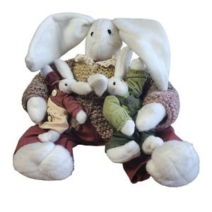 2001 GiftCraft Among Friends Ruthie Ralph Rosanna Rabbit Handcrafted Doll